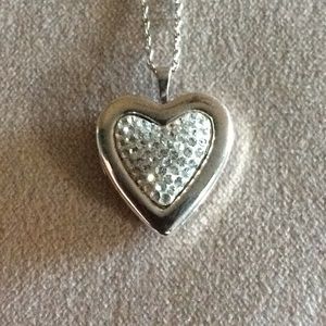 Sterling silver and crystal locket